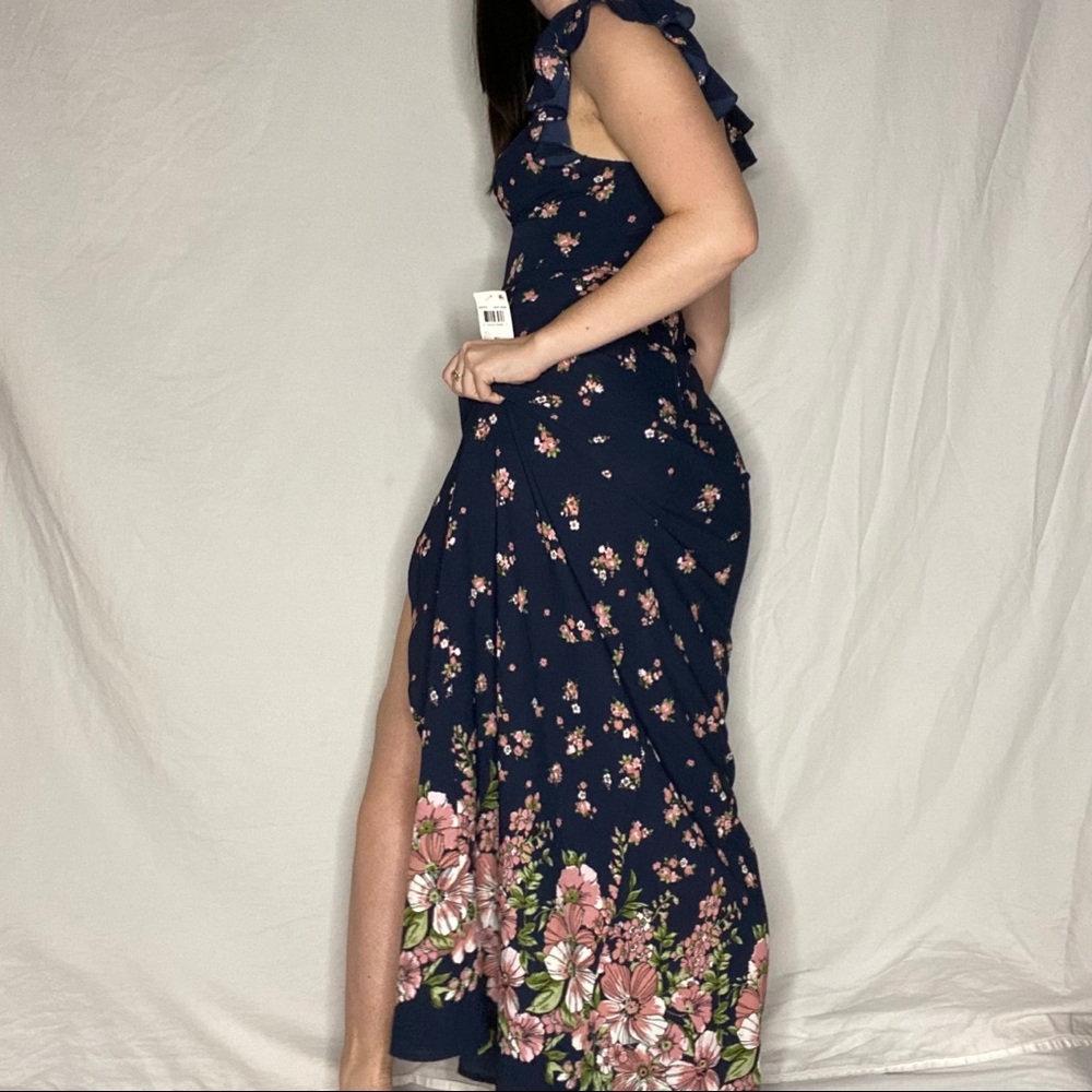 NWT Floral Blue Maxi Dress Size 5